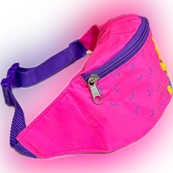 VTG Y2K WINNIE THE POOH FANNY PACK BELT SLING BAG PURSE DISNEY HUNNY 8”x4.5”x3” - Picture 5 of 12